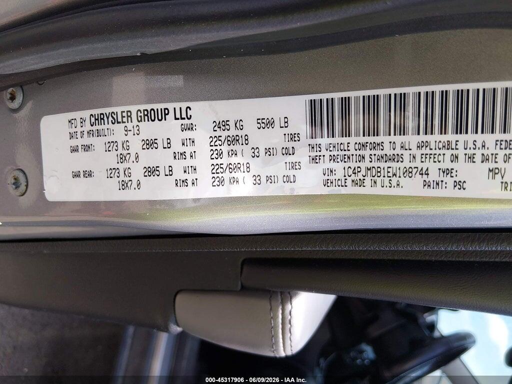 1C4PJMDB1EW108744 2014 JEEP CHEROKEE photo no. 9