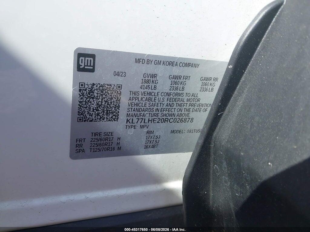 KL77LHE20RC026878 2024 CHEVROLET TRAX photo no. 9