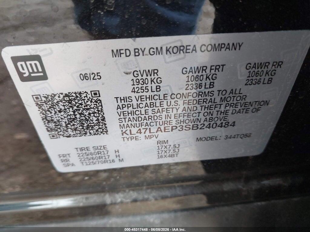 KL47LAEP3SB240484 2025 BUICK ENVISTA photo no. 9