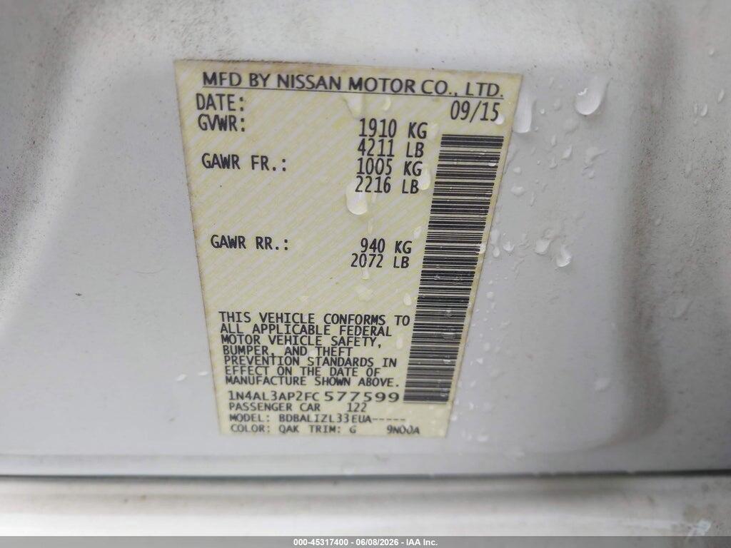 1N4AL3AP2FC577599 2015 NISSAN ALTIMA photo no. 9