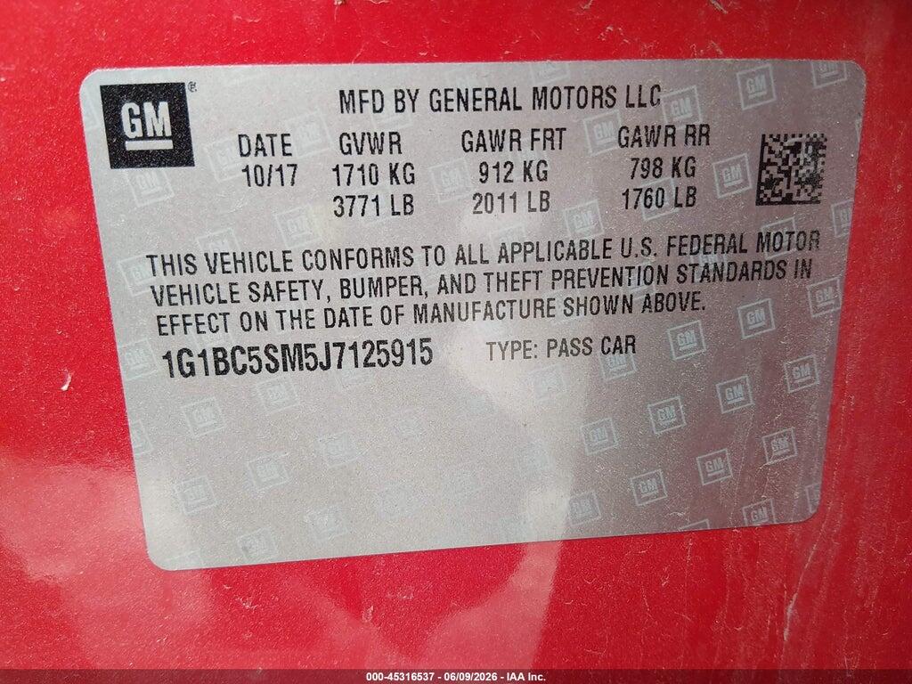 1G1BC5SM5J7125915 2018 CHEVROLET CRUZE photo no. 9