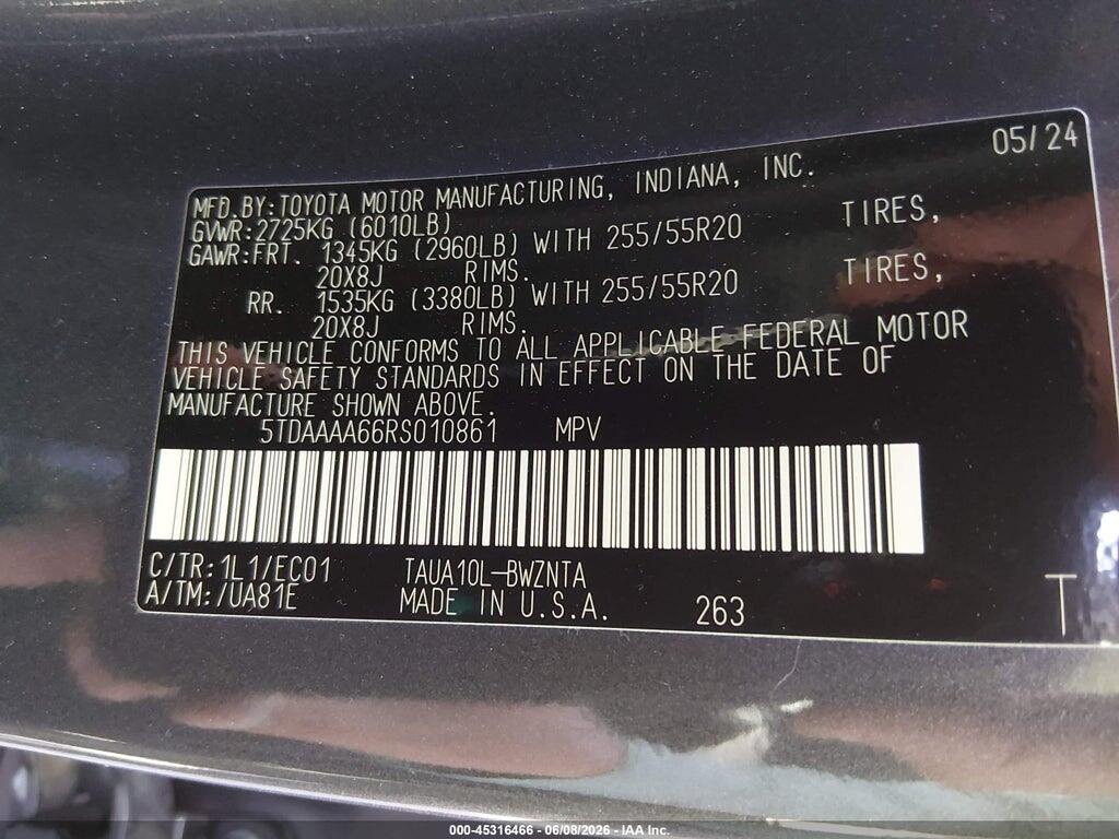 5TDAAAA66RS010861 2024 LEXUS TX 350 photo no. 9