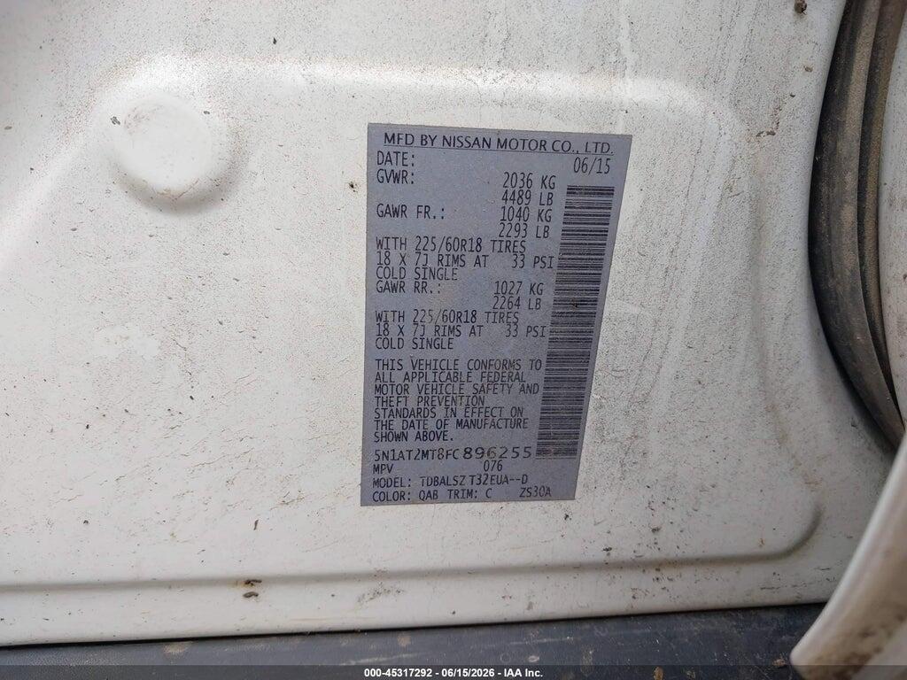5N1AT2MT8FC896255 2015 NISSAN ROGUE photo no. 9