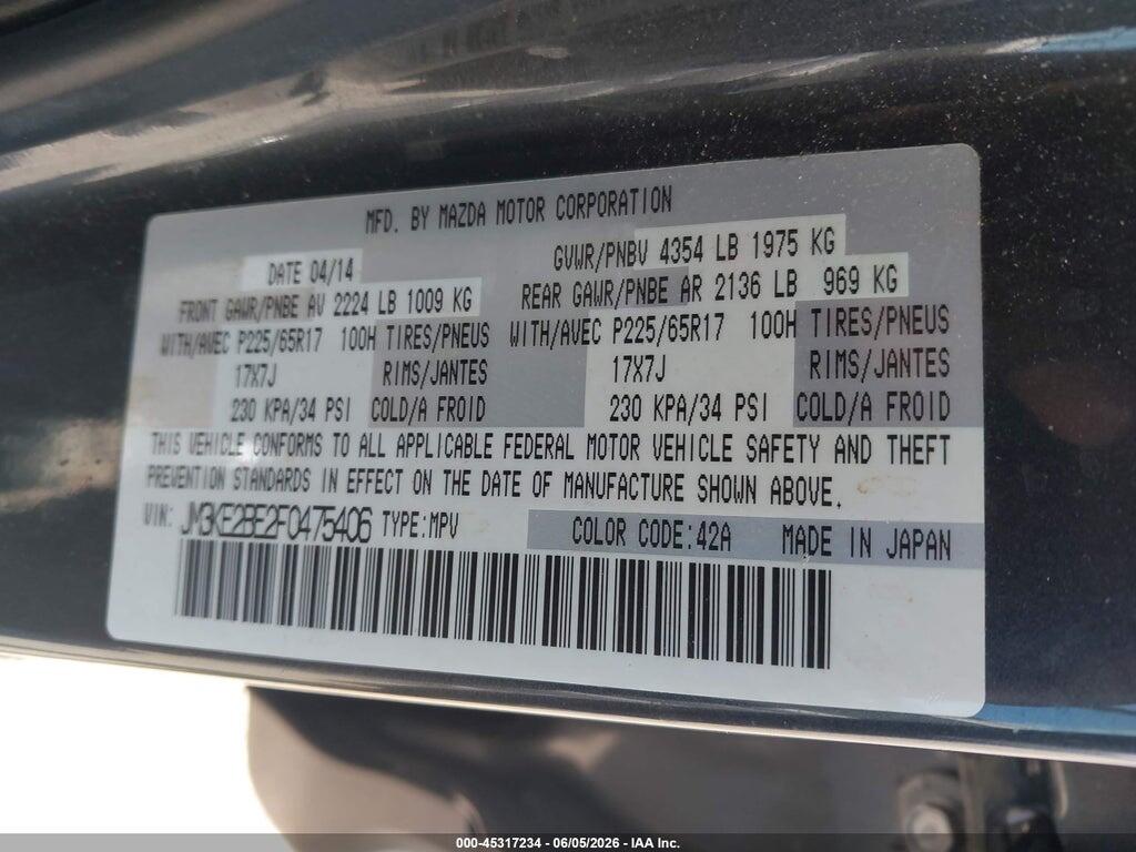 JM3KE2BE2F0475406 2015 MAZDA CX-5 photo no. 9