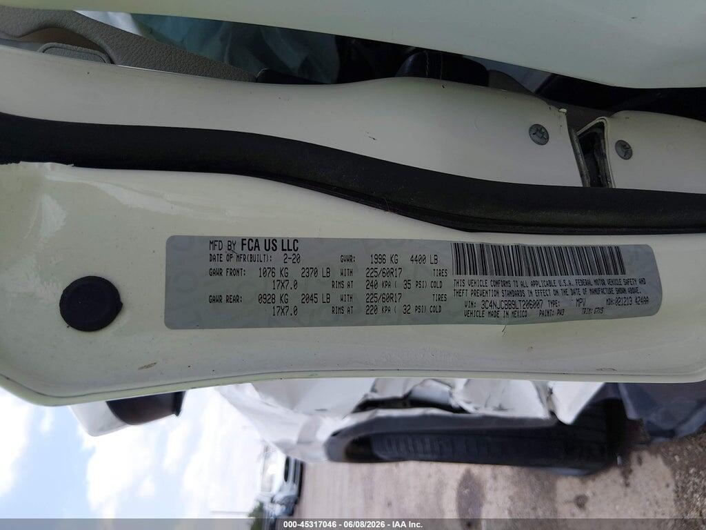 3C4NJCBB9LT206007 2020 JEEP COMPASS photo no. 9