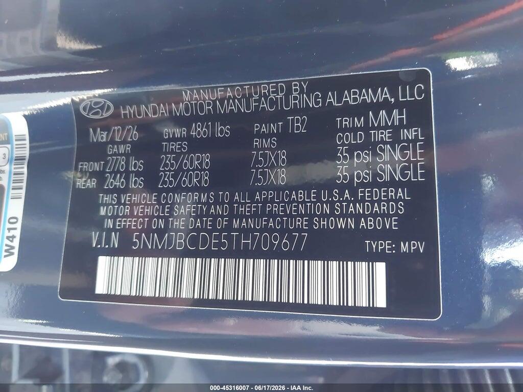 5NMJBCDE5TH709677 2026 HYUNDAI TUCSON photo no. 9