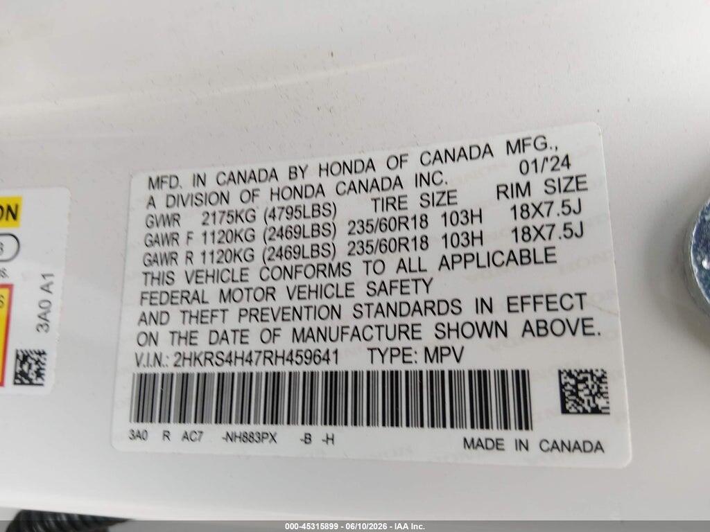 2HKRS4H47RH459641 2024 HONDA CR-V photo no. 9
