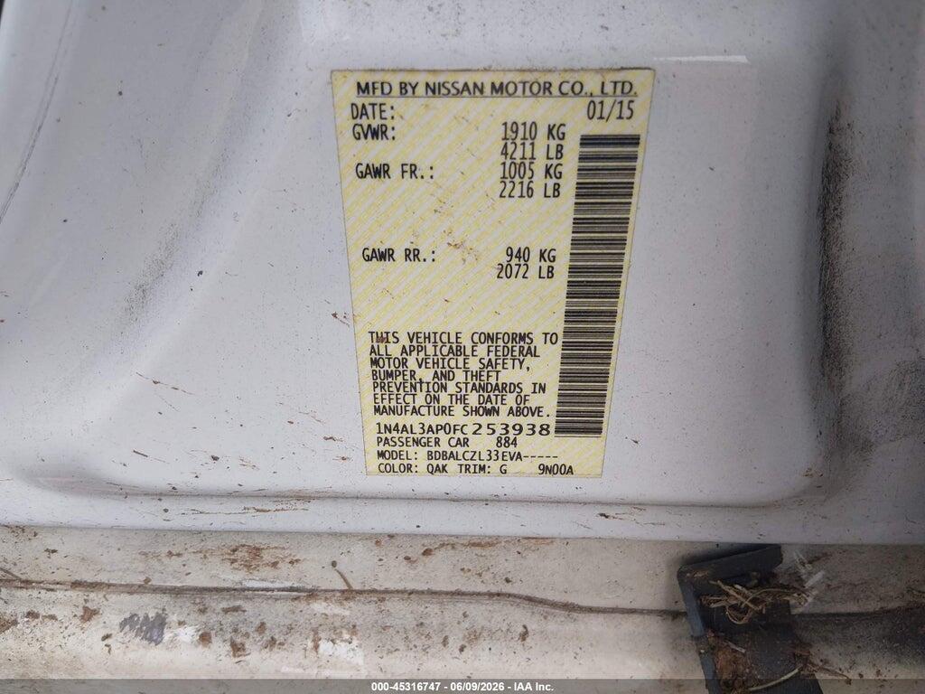 1N4AL3AP0FC253938 2015 NISSAN ALTIMA photo no. 9