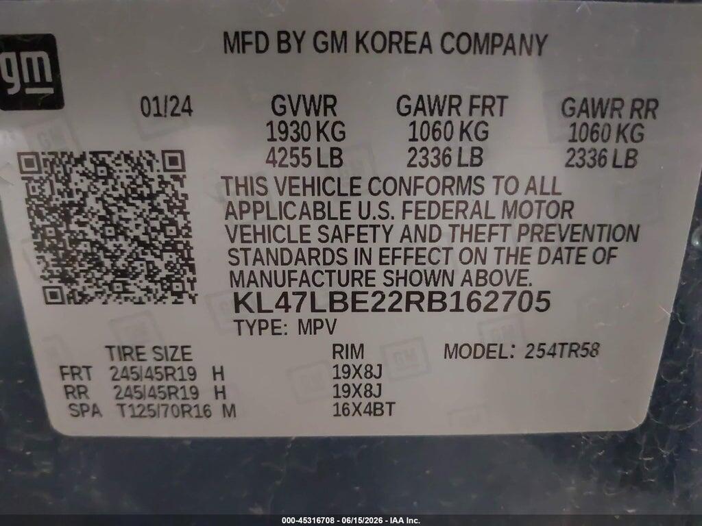 KL47LBE22RB162705 2024 BUICK ENVISTA photo no. 9