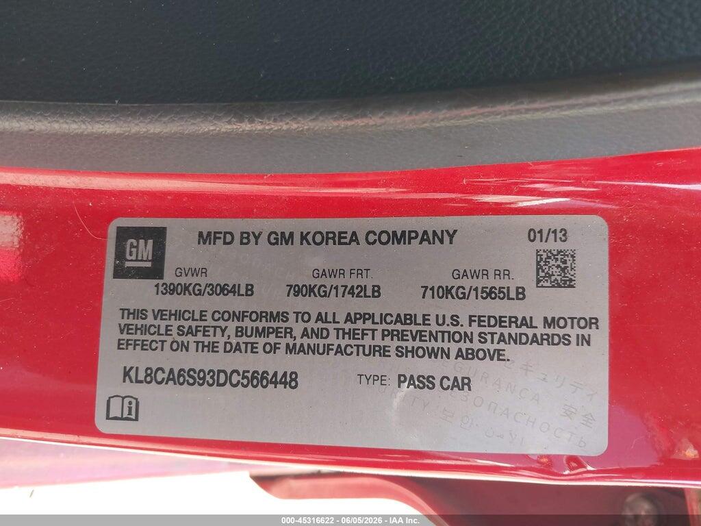KL8CA6S93DC566448 2013 CHEVROLET SPARK photo no. 9