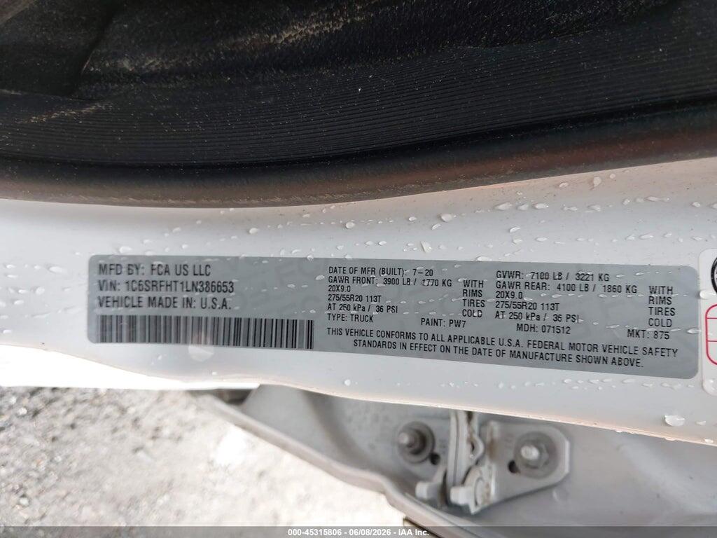 1C6SRFHT1LN386653 2020 RAM 1500 photo no. 9
