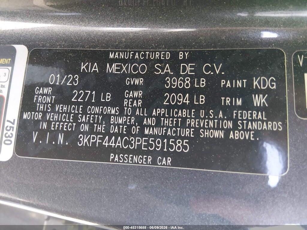 3KPF44AC3PE591585 2023 KIA FORTE photo no. 9