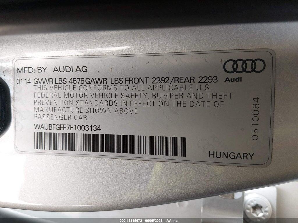 WAUBFGFF7F1003134 2015 AUDI A3 photo no. 9