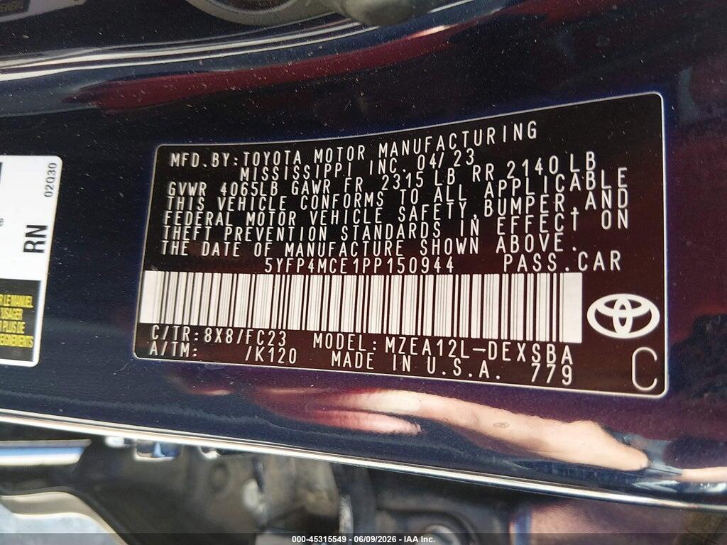 5YFP4MCE1PP150944 2023 TOYOTA COROLLA photo no. 9