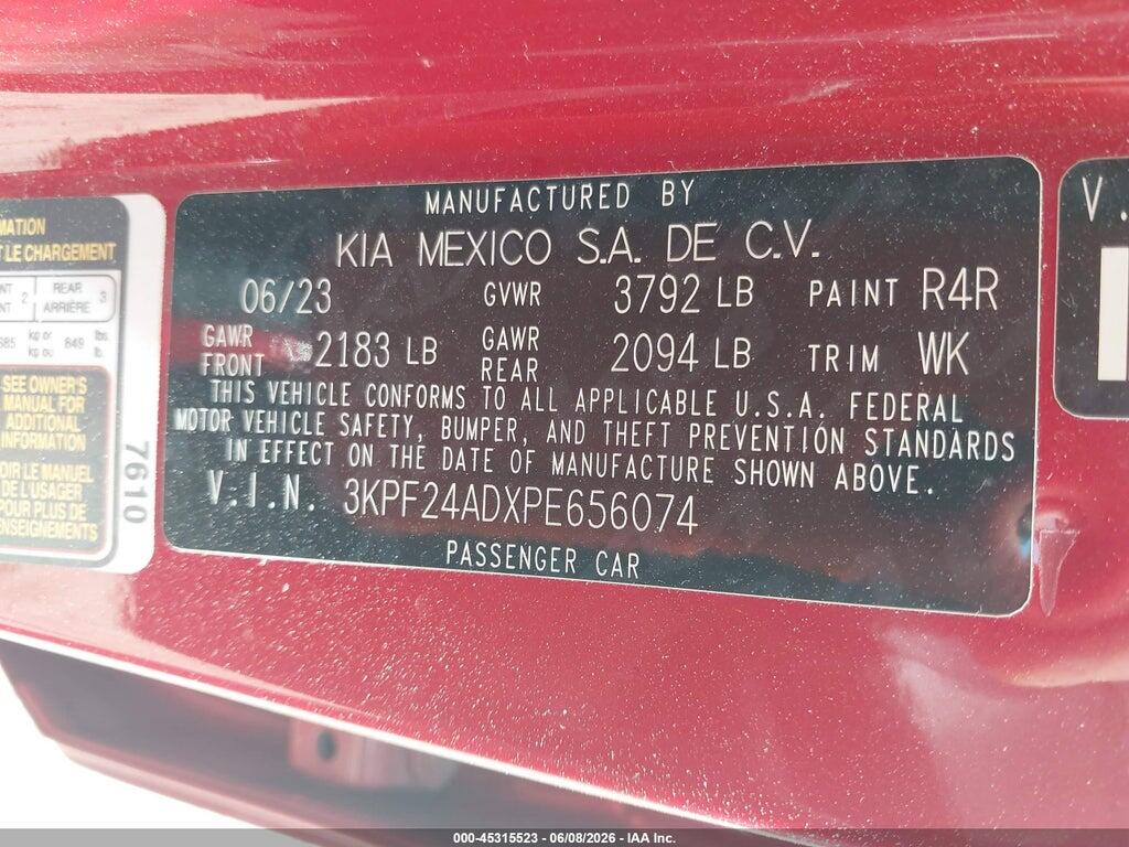 3KPF24ADXPE656074 2023 KIA FORTE photo no. 9
