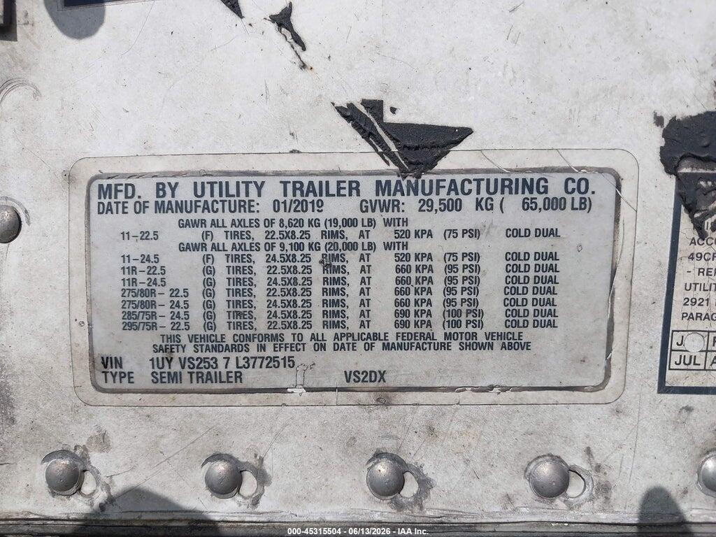 1UYVS2537L3772515 2020 UTILITY TRAILER MFG UNKNOWN photo no. 9
