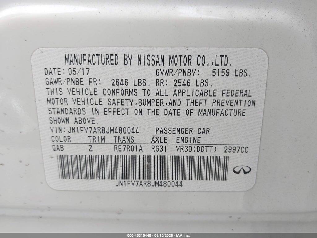 JN1FV7AR8JM480044 2018 INFINITI Q50 photo no. 9