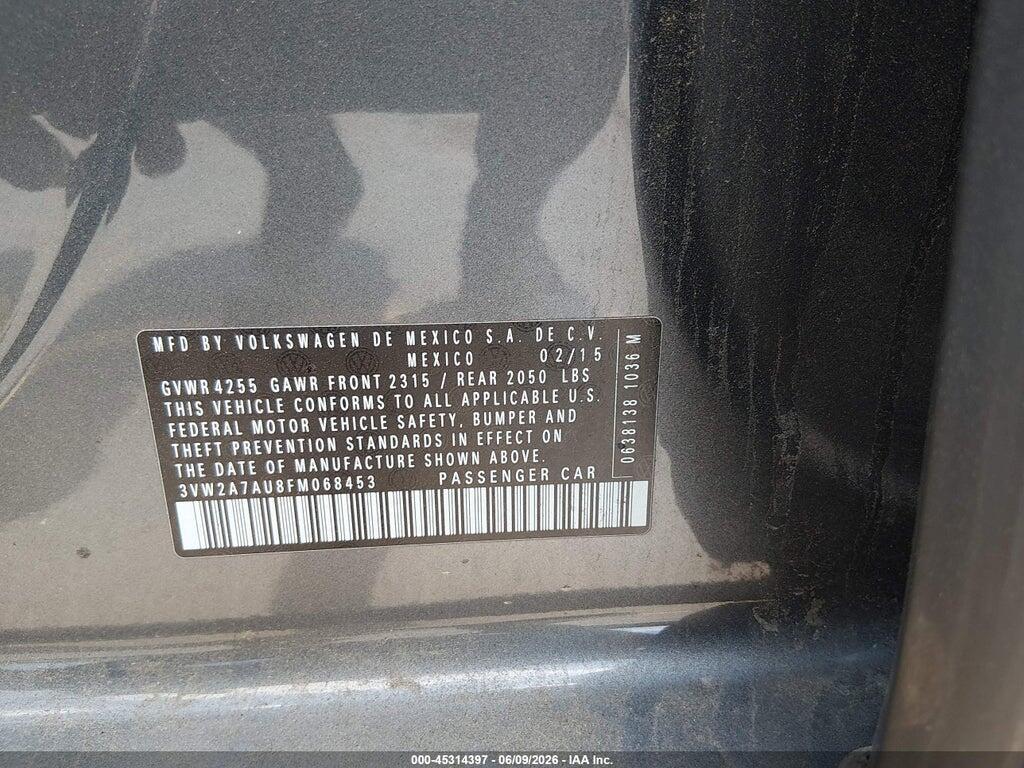 3VW2A7AU8FM068453 2015 VOLKSWAGEN GOLF photo no. 9