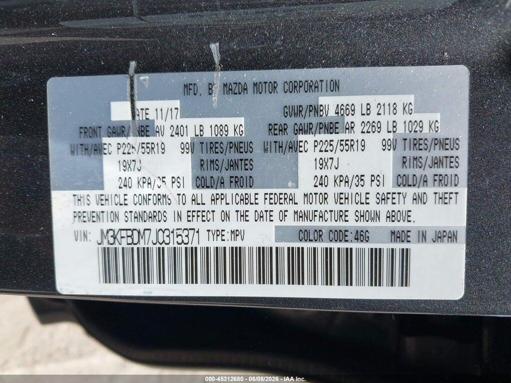 JM3KFBDM7J0315371 2018 MAZDA CX-5 photo no. 9