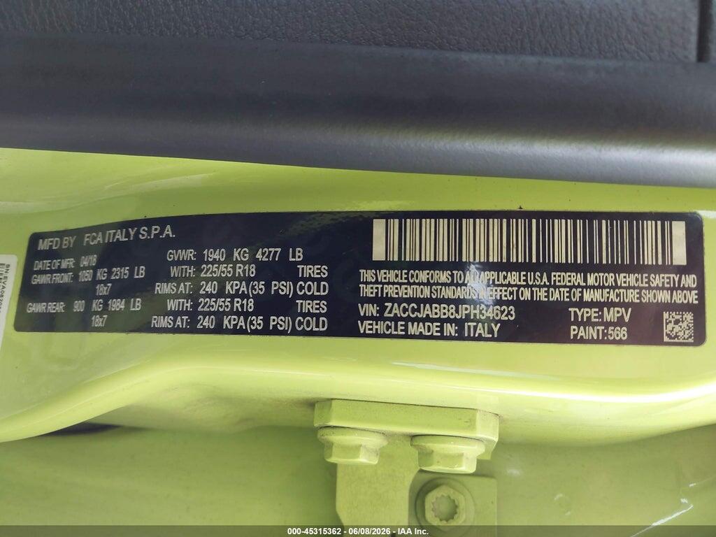 ZACCJABB8JPH34623 2018 JEEP RENEGADE photo no. 9