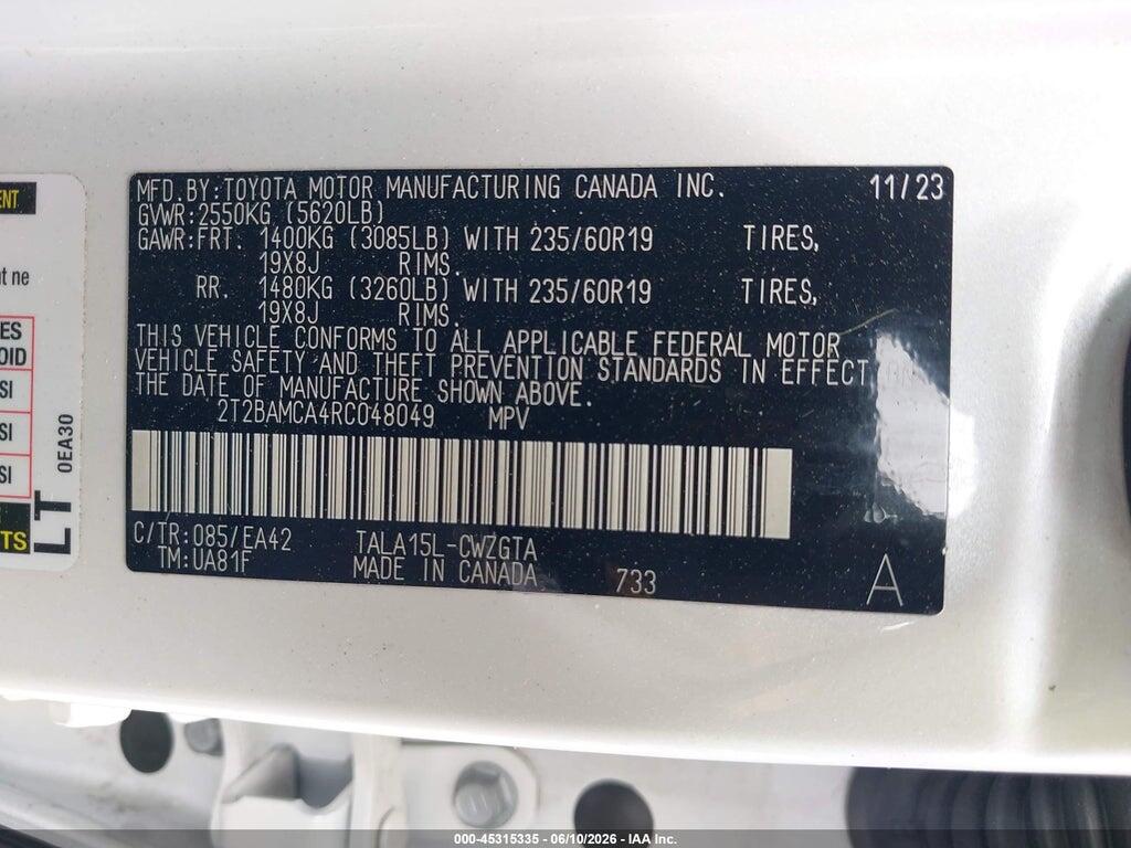 2T2BAMCA4RC048049 2024 LEXUS RX 350 photo no. 9