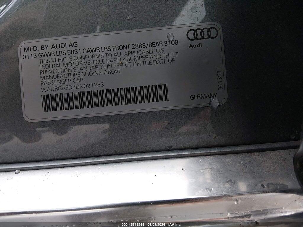 WAURGAFD8DN021283 2013 AUDI A8 L photo no. 9