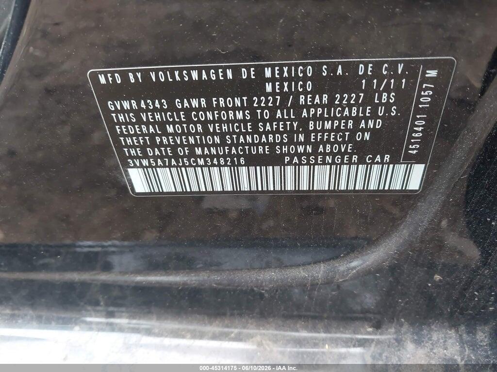 3VW5A7AJ5CM348216 2012 VOLKSWAGEN JETTA photo no. 9