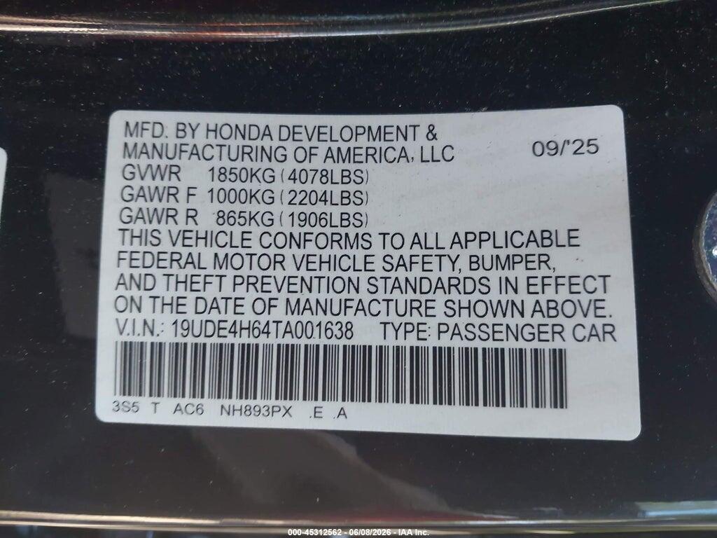 19UDE4H64TA001638 2026 ACURA INTEGRA photo no. 9