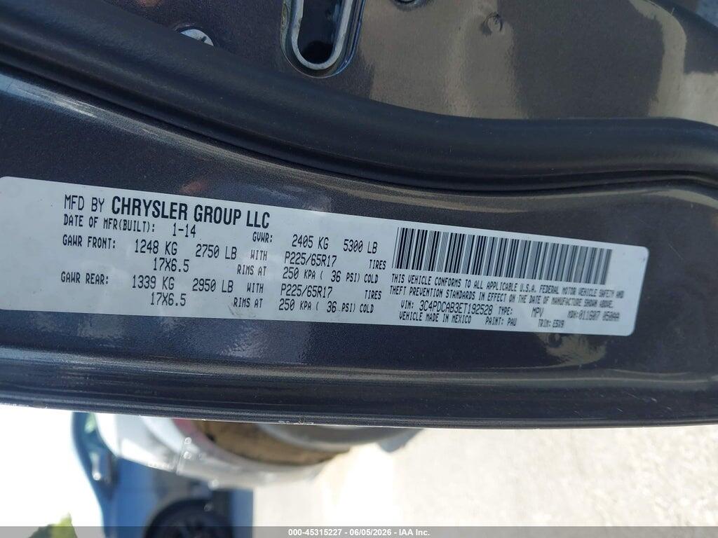3C4PDCAB3ET192528 2014 DODGE JOURNEY photo no. 9