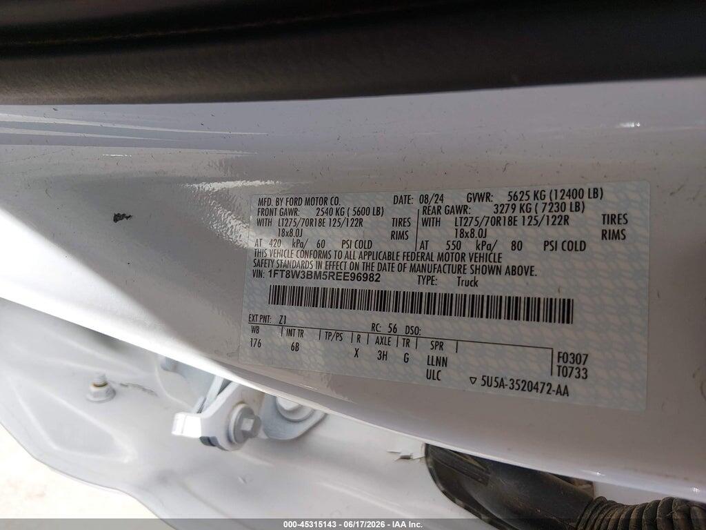 1FT8W3BM5REE96982 2024 FORD F-350 photo no. 9