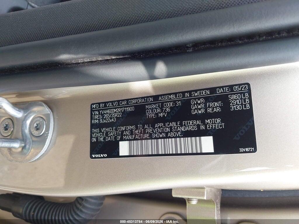 YV4H60DM2R1711900 2024 VOLVO XC60 RECHARGE PLUG-IN HYBRID photo no. 9