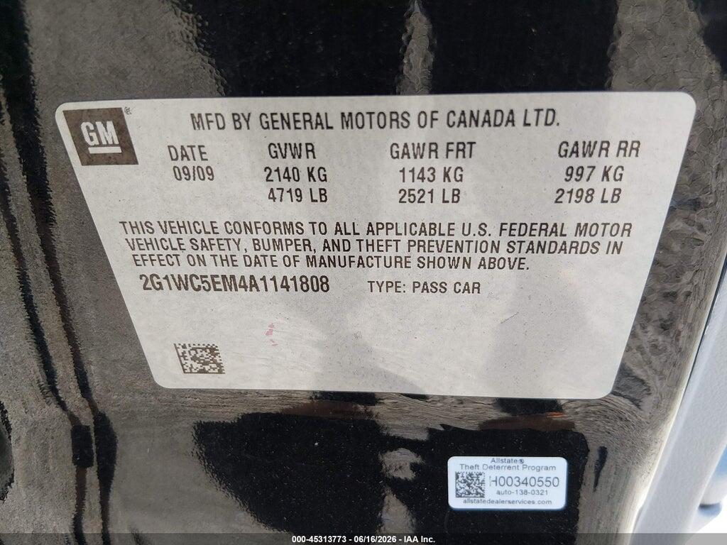 2G1WC5EM4A1141808 2010 CHEVROLET IMPALA photo no. 9