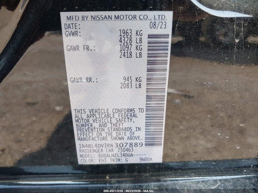 1N4BL4DV3RN307889 2024 NISSAN ALTIMA photo no. 9