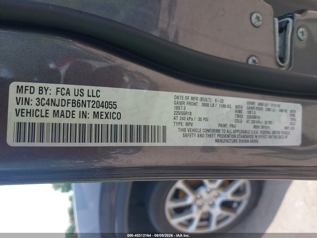 3C4NJDFB6NT204055 2022 JEEP COMPASS photo no. 9