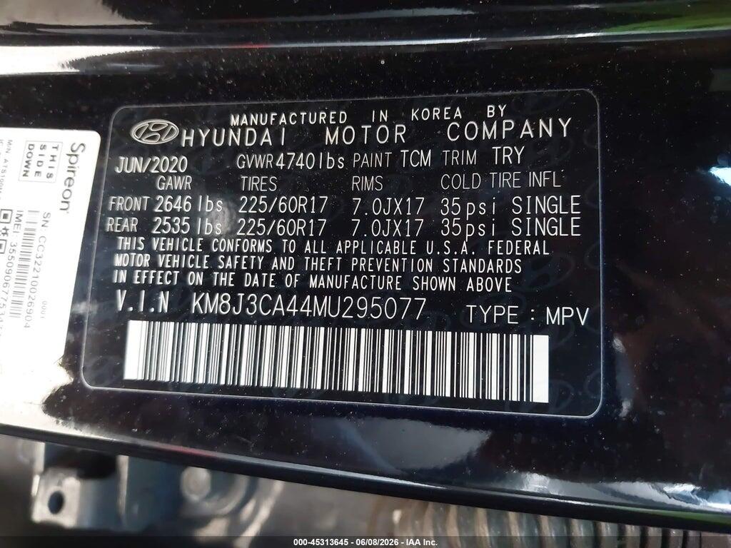 KM8J3CA44MU295077 2021 HYUNDAI TUCSON photo no. 9
