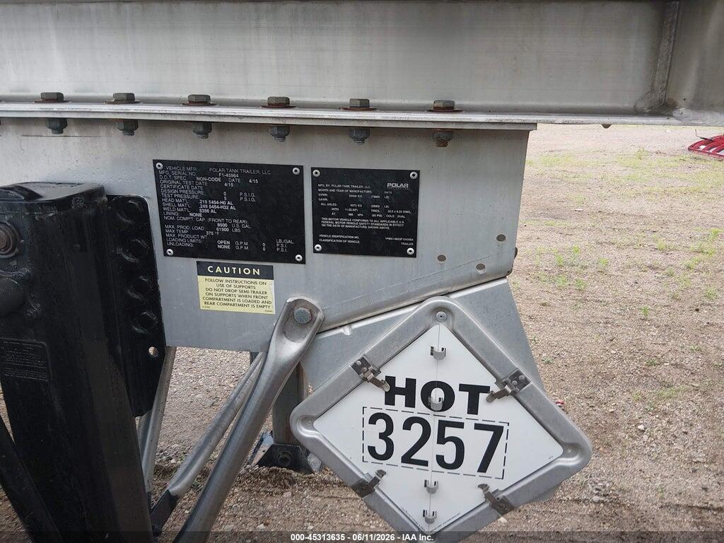 1PMA14823F1045964 2015 POLAR TANK SEMI TRAILER photo no. 10