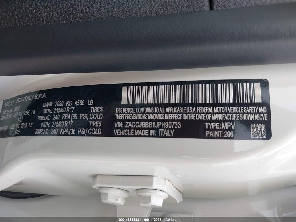 ZACCJBBB1JPH90733 2018 JEEP RENEGADE photo no. 9