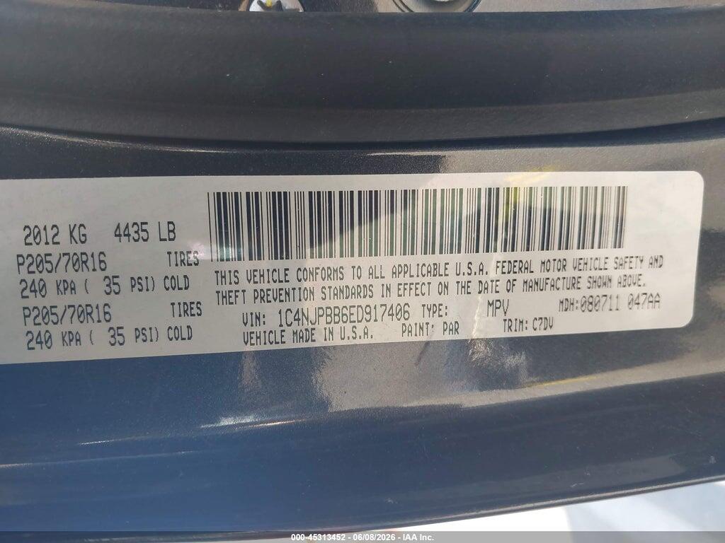 1C4NJPBB6ED917406 2014 JEEP PATRIOT photo no. 9