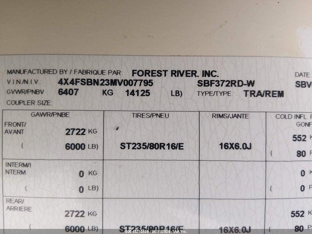 4X4FSBN23MV007795 2021 FOREST RIVER SALEM HEMISPHERE photo no. 9