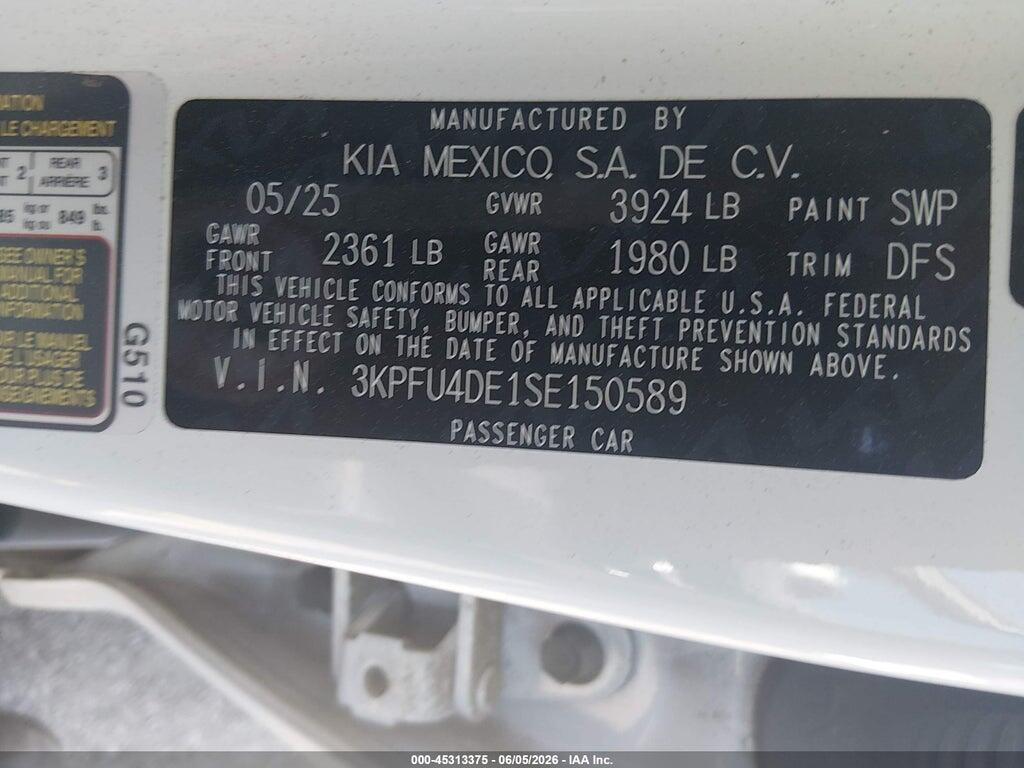 3KPFU4DE1SE150589 2025 KIA K4 photo no. 9