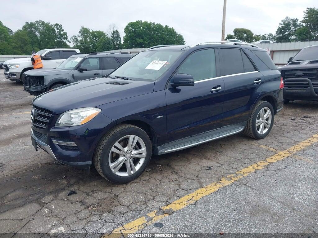 4JGDA5HBXCA024477 2012 MERCEDES-BENZ ML 350 photo no. 2