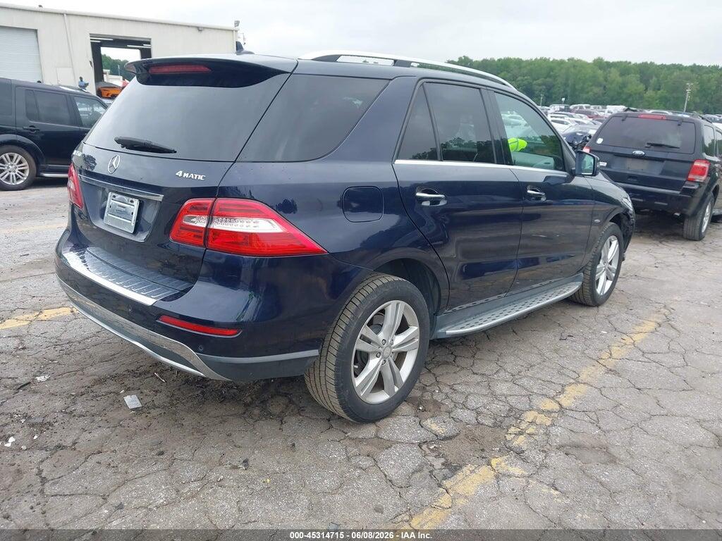 4JGDA5HBXCA024477 2012 MERCEDES-BENZ ML 350 photo no. 4