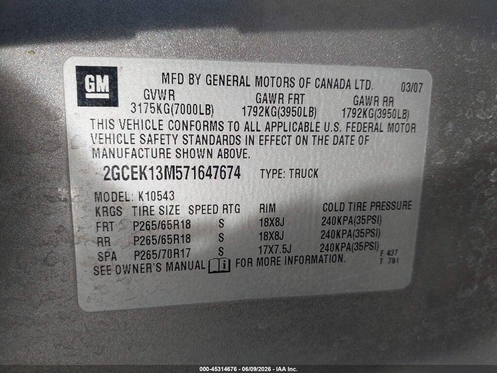 2GCEK13M571647674 2007 CHEVROLET SILVERADO 1500 photo no. 9