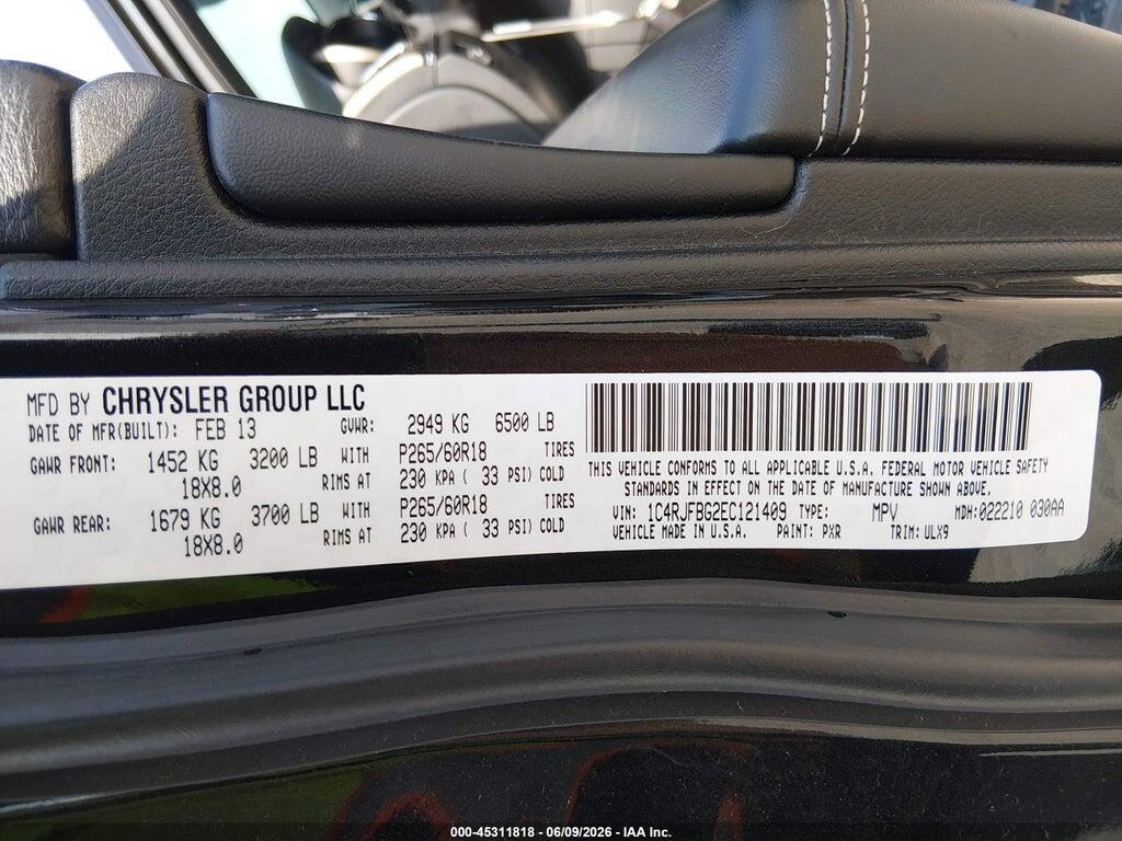 1C4RJFBG2EC121409 2014 JEEP GRAND CHEROKEE photo no. 9