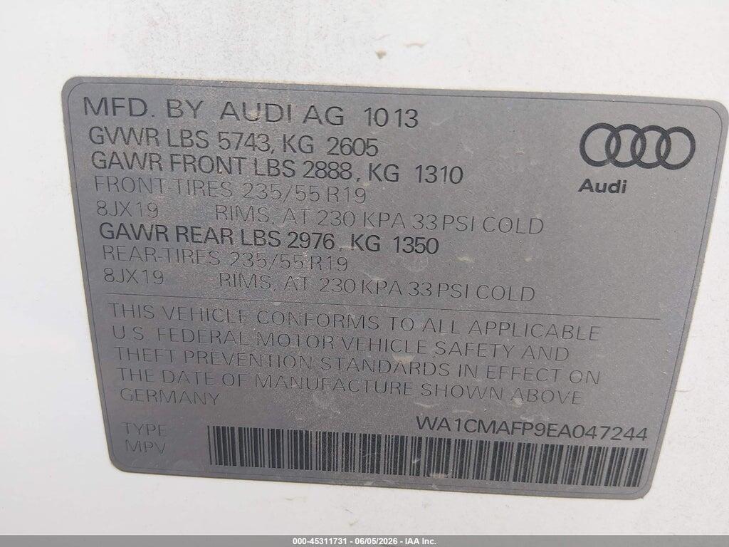 WA1CMAFP9EA047244 2014 AUDI Q5 photo no. 9