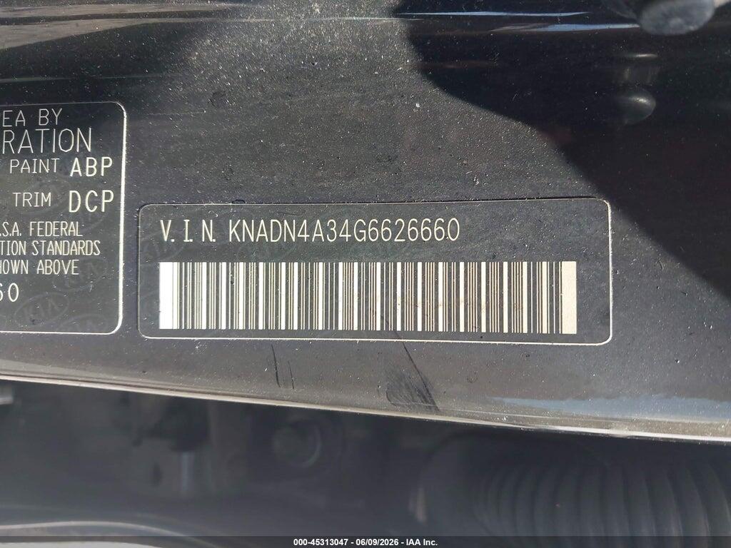 KNADN4A34G6626660 2016 KIA RIO photo no. 9