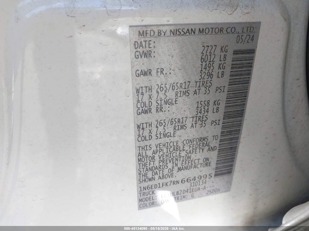 1N6ED1FK7RN664995 2024 NISSAN FRONTIER photo no. 9