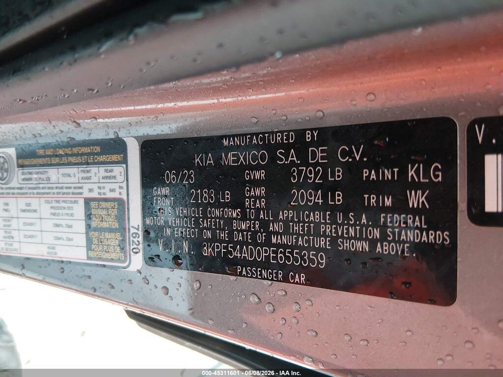 3KPF54AD0PE655359 2023 KIA FORTE photo no. 9