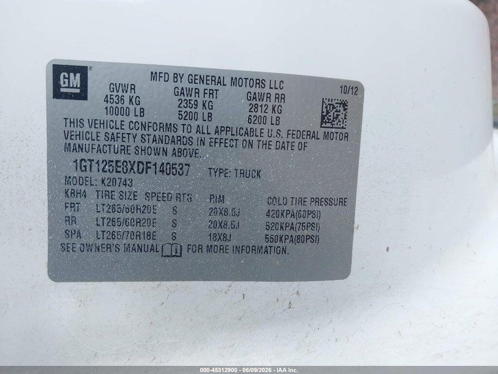 1GT125E8XDF140537 2013 GMC SIERRA 2500HD photo no. 9