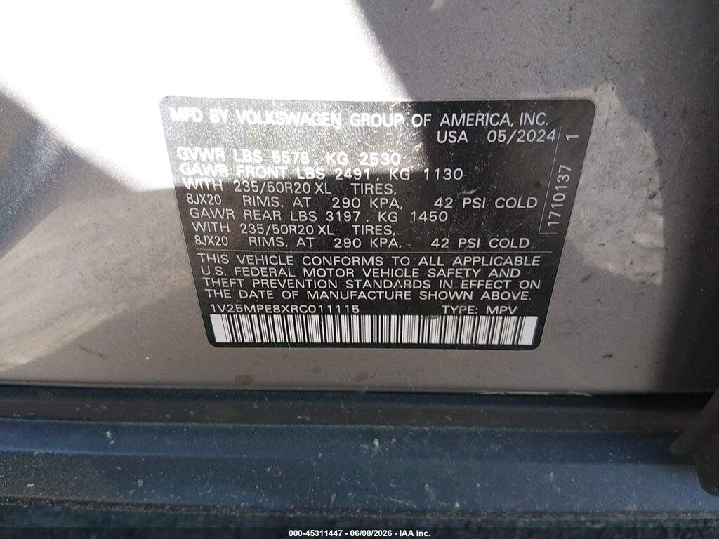 1V25MPE8XRC011115 2024 VOLKSWAGEN ID.4 photo no. 9